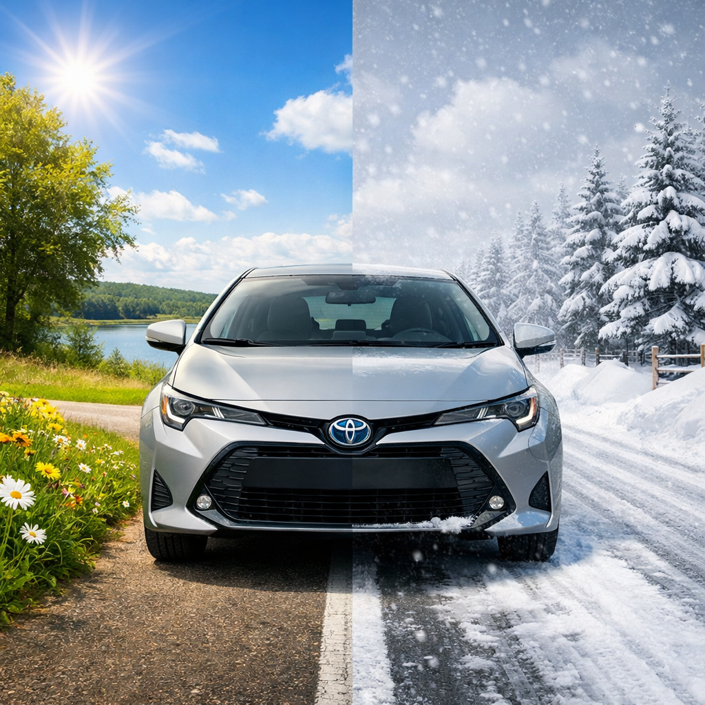 Samochód hybrydowy Toyota lub Lexus — eksploatacja zimą i latem